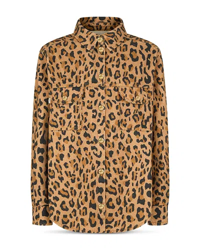 Blazé Milano Blaze Milano Simba Denim Berber Shirt In Animal Print
