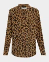 Blazé Milano Simba Leopard-print Button-down Berber Shirt