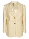 Blazé Milano Classic Two Buttons Blazer In Nude