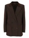 Blazé Milano Winibelle Nightbreak Wool-blend Blazer In Brown