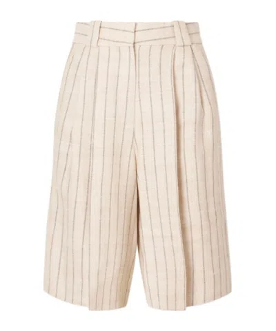 Blazé Milano Striped Shorts In Neutral