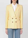 Blazé Milano Structured Double Breasted Jacket In Yellow