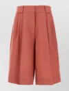 Blazé Milano Blaze Milano  Wide Fuchsia Linen Bermuda Shorts