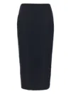 Blazé Milano Blaze Milano Maine Sussex Longuette Wool Midi Skirt In Blue