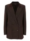 Blazé Milano Tailored Brown Jacket With Notched Lapel In Brown