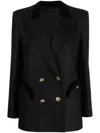 Blazé Milano Tailored Double-breasted Blazer In Black