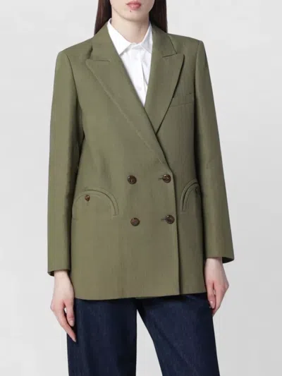Blazé Milano Tailored Double Breasted Jacket Notch Lapels In Green