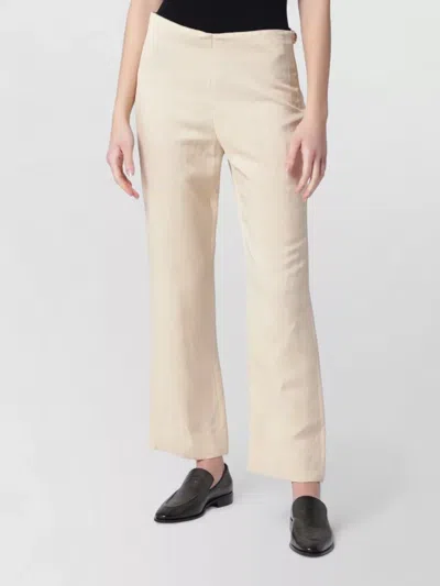 Blazé Milano Tailored Trousers Belt Loops Side Back Pockets In Neutral