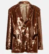 Blazé Milano Tarantella Chiller Sequined Blazer In Metallic