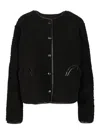 Blazé Milano Gliss Reversible Leather-trimmed Shearling Jacket In Black