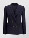 Blazé Milano First Class Double-breasted Jacket In Navy Blue Wool