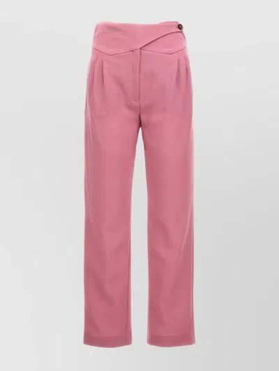 Blazé Milano Trousers Chic High Waist In Pink
