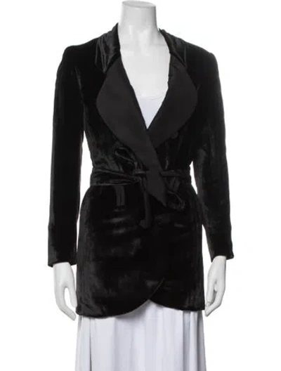 Pre-owned Blazé Milano Tweed Pattern Blazer In Black