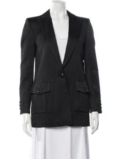 Pre-owned Blazé Milano Tweed Pattern Blazer In Black/grey