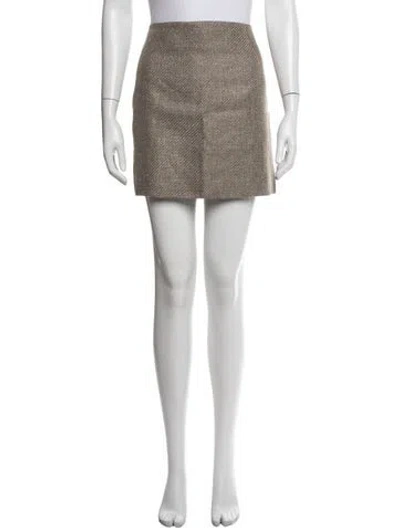 Pre-owned Blazé Milano Tweed Pattern Mini Skirt In Multicolor
