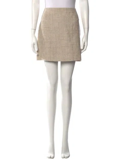 Pre-owned Blazé Milano Tweed Pattern Mini Skirt In Neutrals
