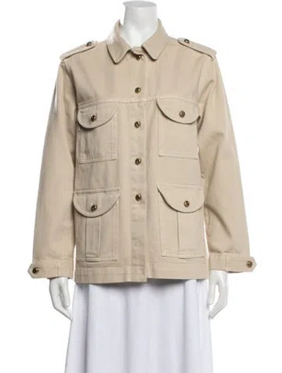 Pre-owned Blazé Milano Utility Jacket W/ Tags In Neutrals