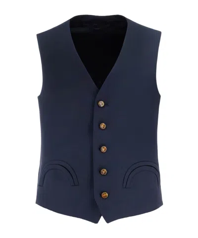Blazé Milano V-neck Vest In Black