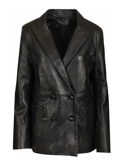 Blazé Milano Vegas Baby Double-breasted Blazer In Black