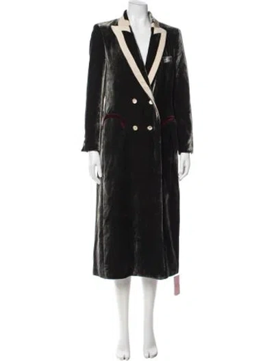 Pre-owned Blazé Milano Velvet Blazer In Black