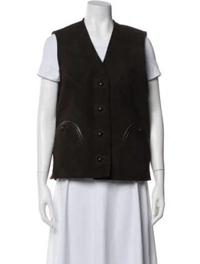 Pre-owned Blazé Milano Vest In Brown