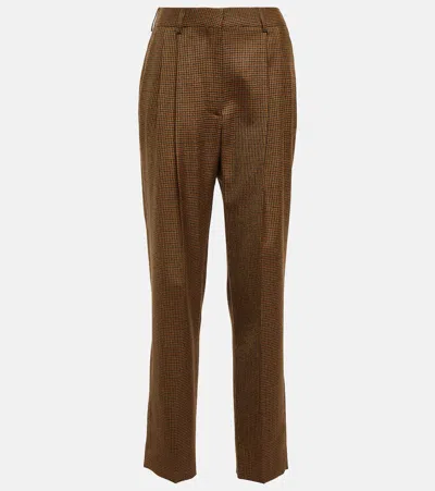 Blazé Milano Virago Banker Wool Pants In Beige And Blue