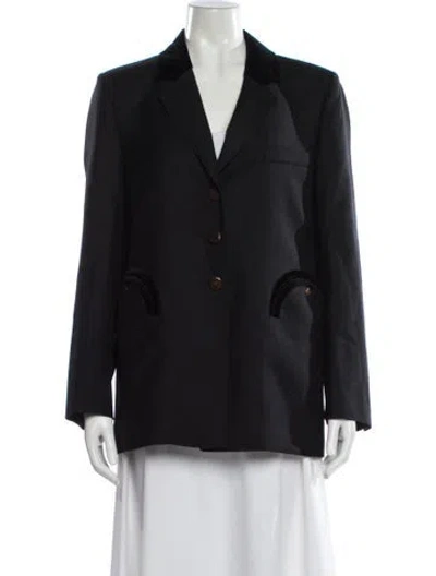 Pre-owned Blazé Milano Virgin Wool Blazer In Blue