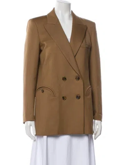 Pre-owned Blazé Milano Virgin Wool Blazer In Brown