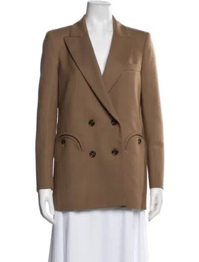 Pre-owned Blazé Milano Virgin Wool Blazer In Brown