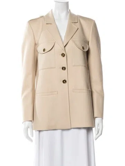 Pre-owned Blazé Milano Virgin Wool Blazer In Neutral
