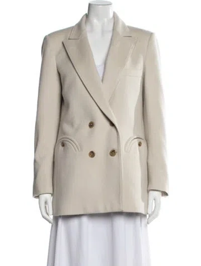 Pre-owned Blazé Milano Virgin Wool Blazer In Neutrals