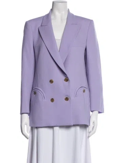Pre-owned Blazé Milano Virgin Wool Blazer In Purple