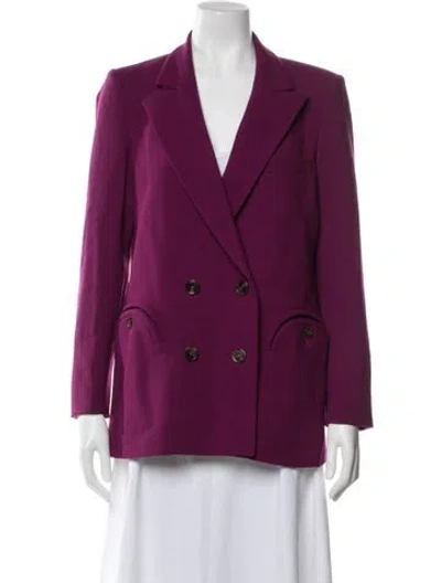 Pre-owned Blazé Milano Virgin Wool Blazer In Purple