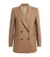 Blazé Milano Kamaxitha Double-breasted Blazer In Brown