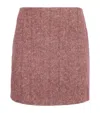 Blazé Milano Virgin Wool Coci Mini Skirt In Pink