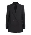 Blazé Milano Everynight Alcanara Double-breasted Blazer In Black