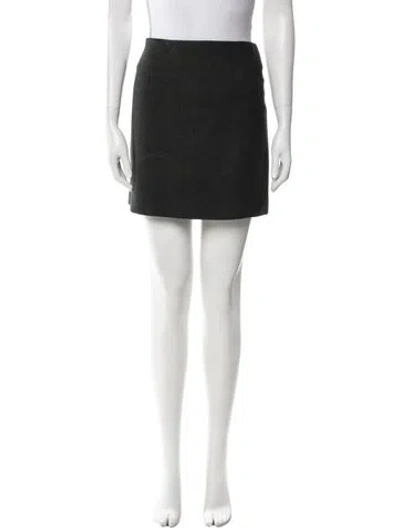 Pre-owned Blazé Milano Virgin Wool Mini Skirt In Black