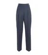 Blazé Milano Virgin Wool-mohair Fox Tailored Trousers In Navy