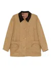 Blazé Milano Virgin Wool Single-breasted Coat In Brown