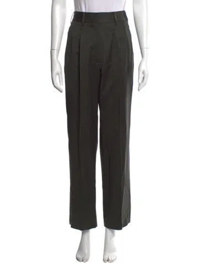 Pre-owned Blazé Milano Virgin Wool Straight Leg Pants W/ Tags In Grey