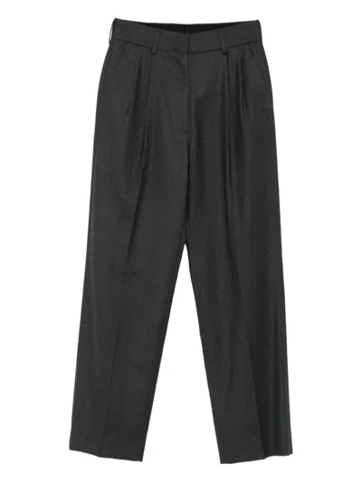 Blazé Milano Virgin Wool Trousers In Gray