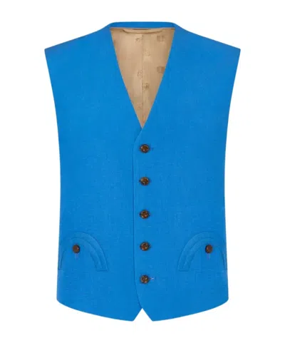 Blazé Milano V-neck Vest In Blue