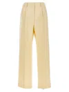 Blazé Milano Fox Pleated Front Trousers With Side Pockets In White