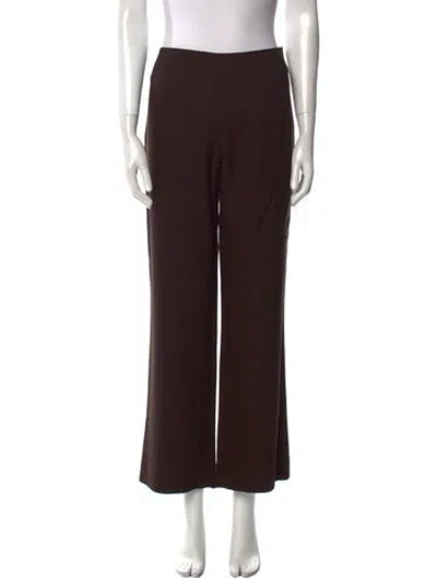 Pre-owned Blazé Milano Wide Leg Pants In Brown