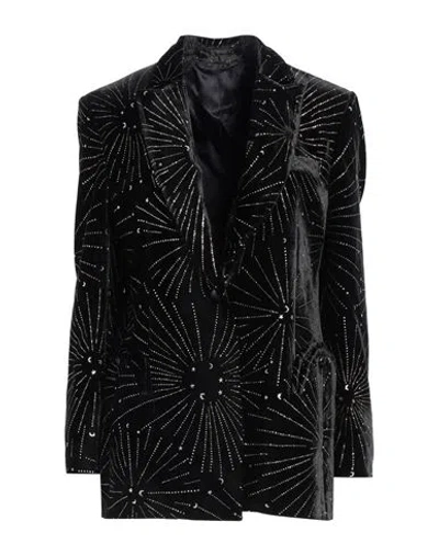 Blazé Milano Woman Blazer Black Size 1 Polyester, Viscose, Silk