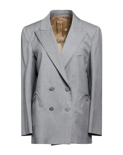 Blazé Milano Woman Blazer Grey Size 00 Virgin Wool In Gray