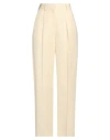 Blazé Milano Woman Pants Cream Size 3 Linen, Silk In White
