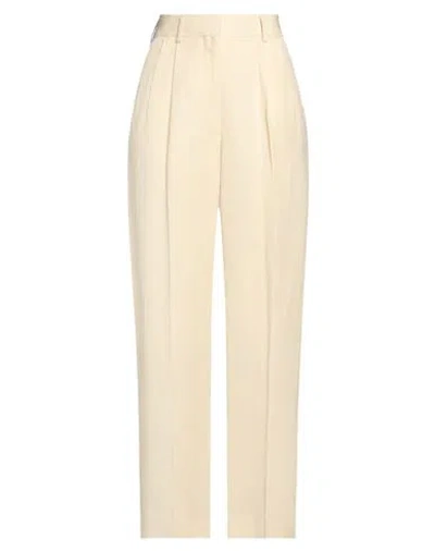 Blazé Milano Woman Pants Cream Size 3 Linen, Silk In White