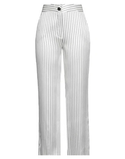 Blazé Milano Woman Pants White Size 2 Viscose, Silk