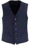 Blazé Milano V-neck Vest In Blue